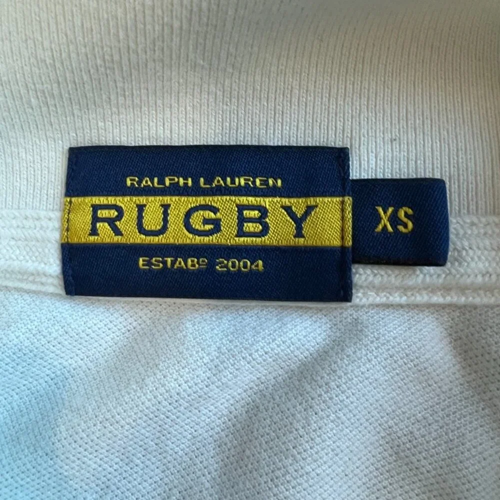 Rugby Ralph Lauren men's white mesh polo shirt, XS - Picture 5 of 8